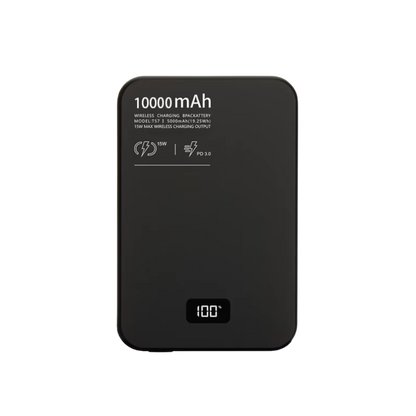 10000Mah Portable Wireless Power Bank with LED Digital Display Mag Safe