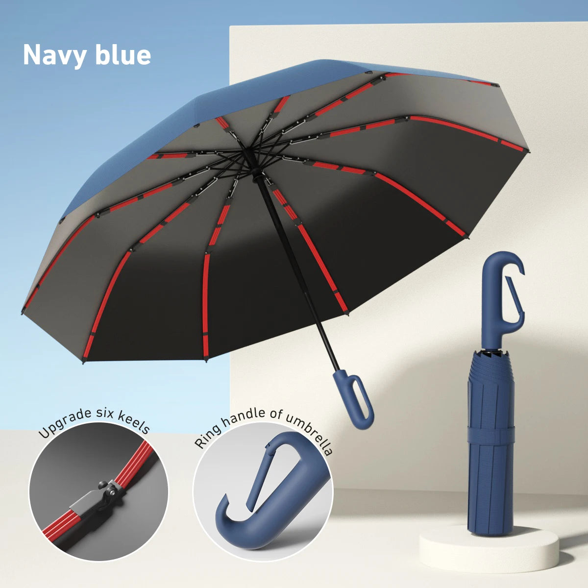 Automatic Open/Close Windproof Umbrella